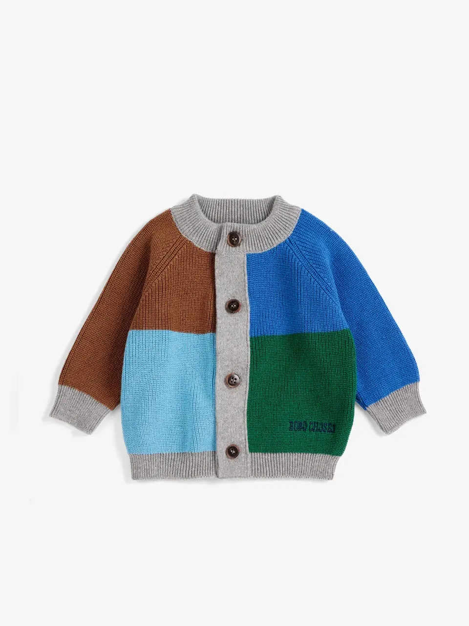 Bobo Choses color block cardigan baby flerfarvet bomuld