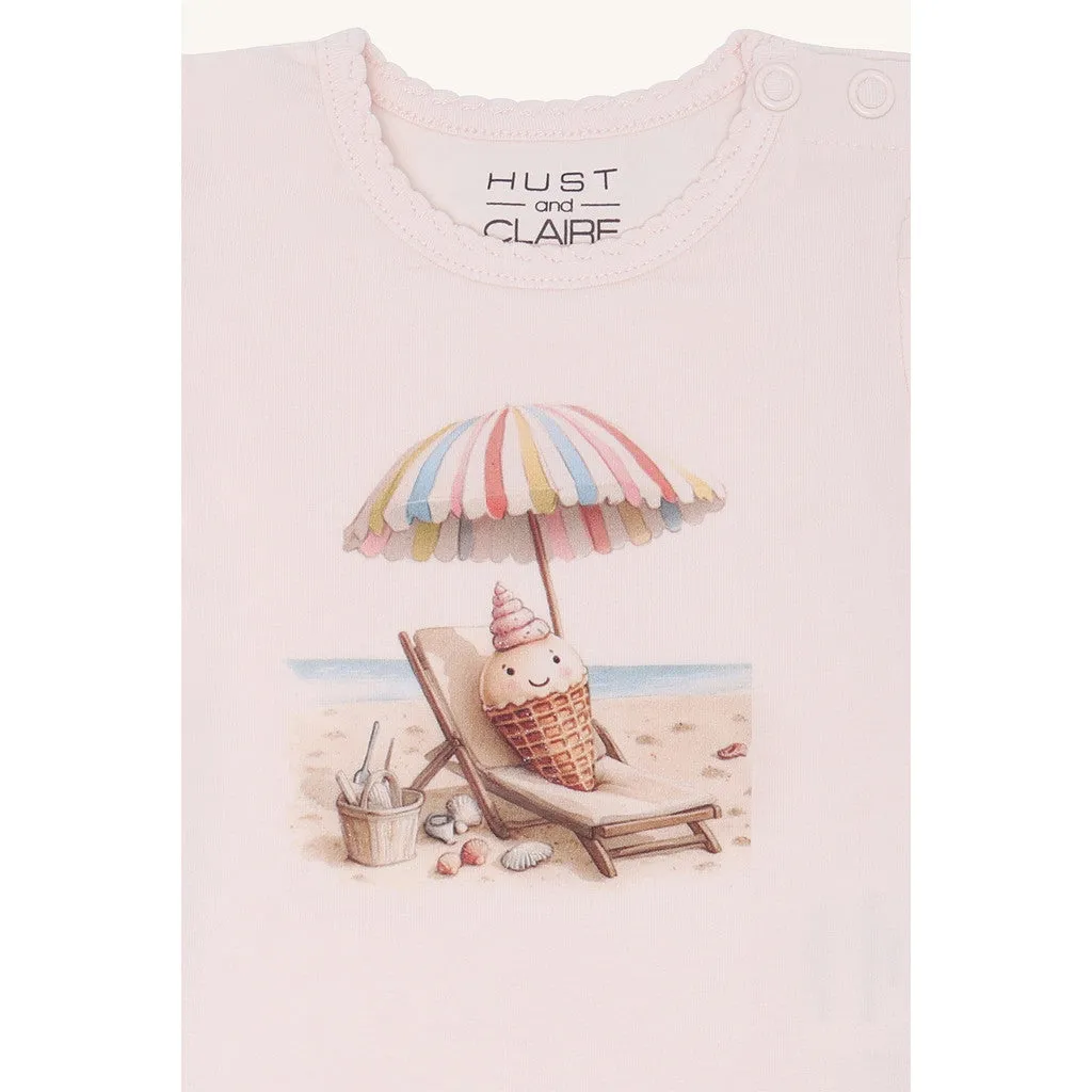 Hust & Claire Britt Sunny body Quartz kort ærme bomuld