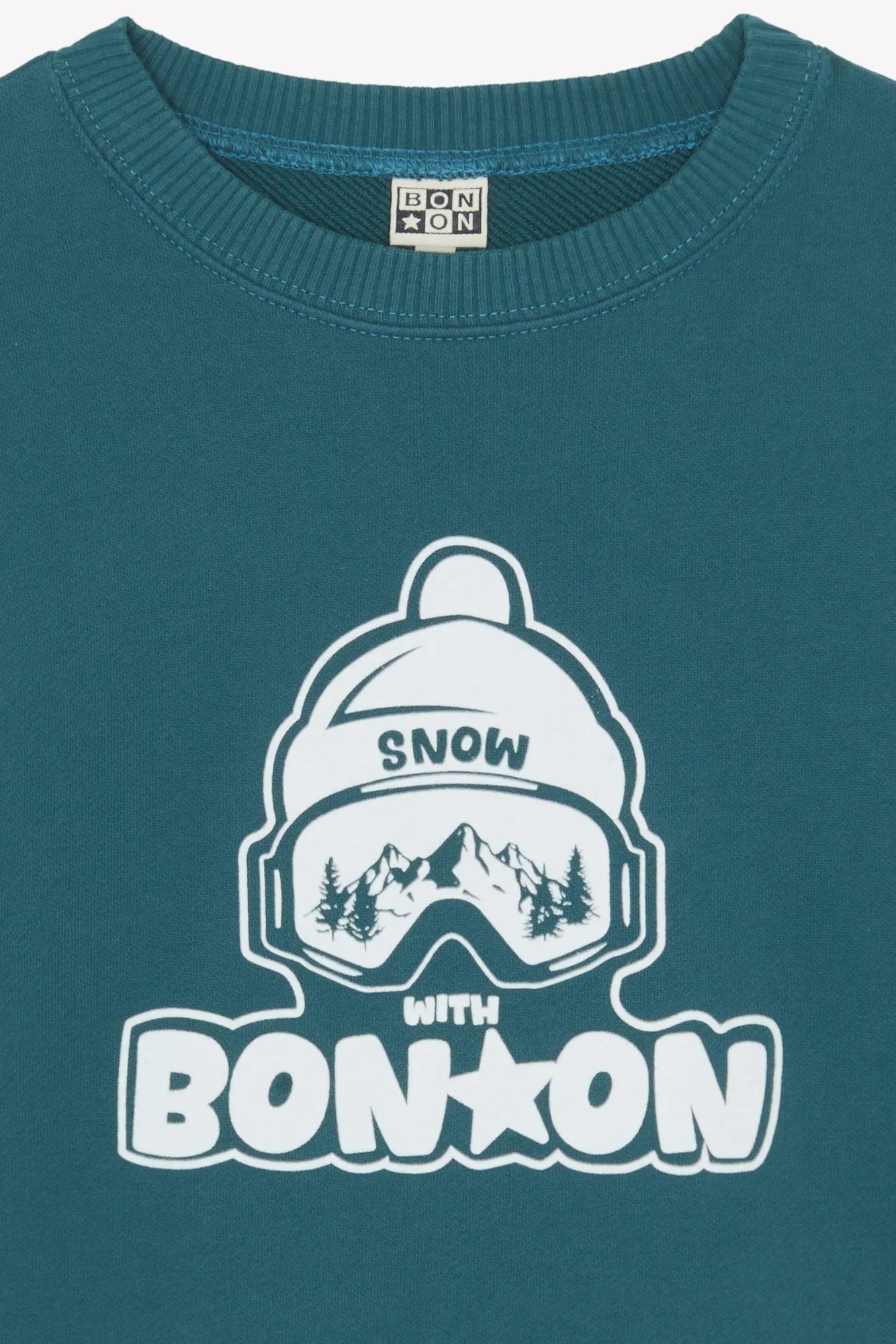 Bonton Smile Snow sweatshirt blå bomuld