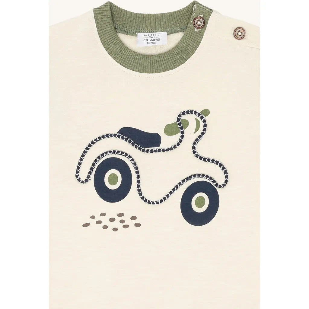 Hust & Claire Sofus Scooter sweatshirt Light Green økologisk