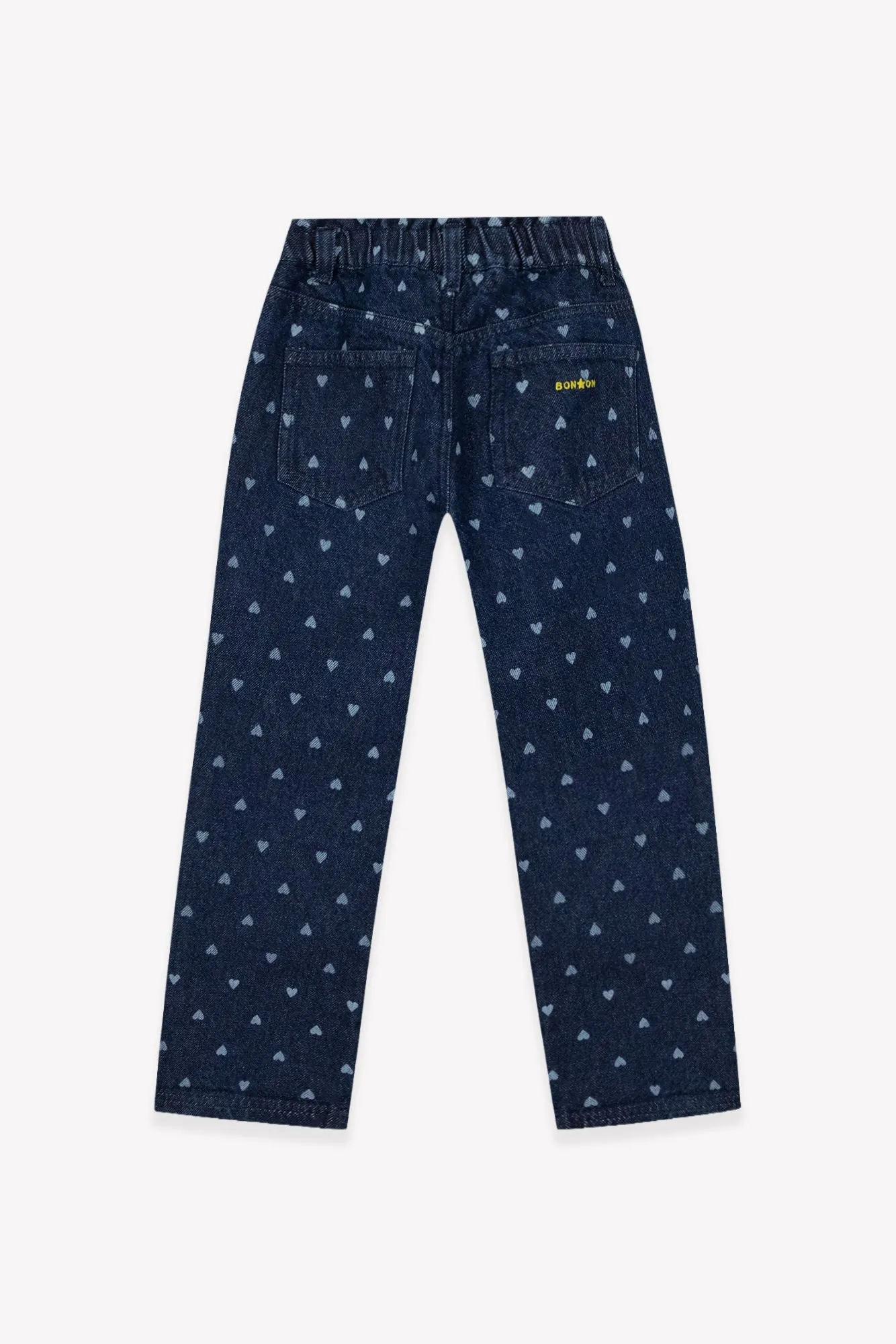 Bonton Lino Denim Coeurs jeans 2A bla hjerter