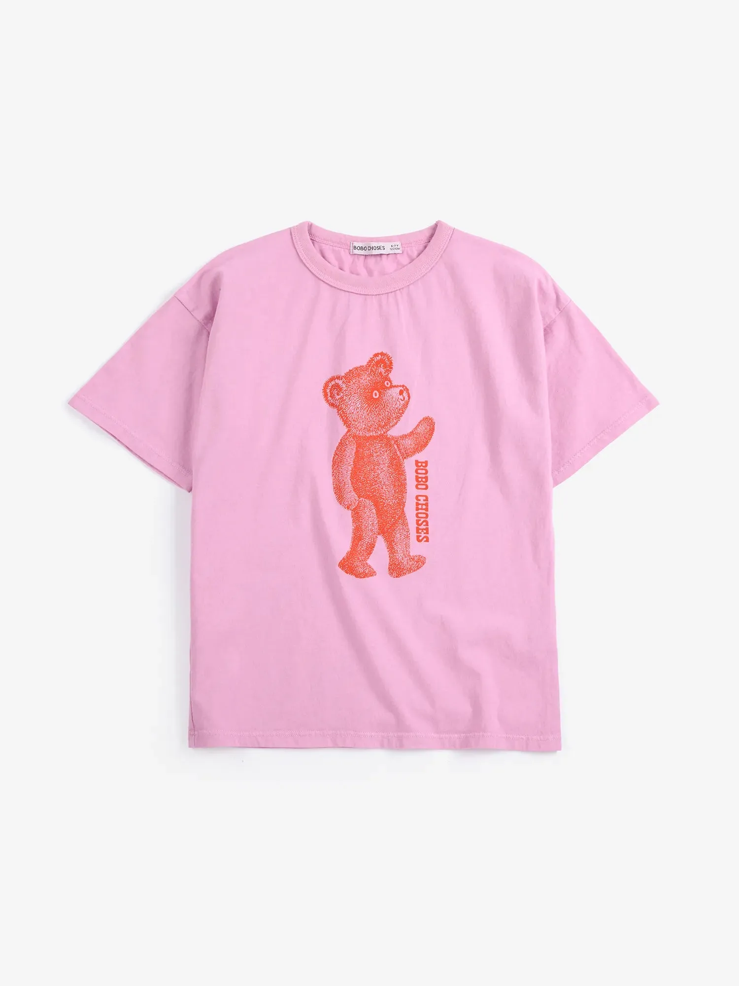 Bobo Choses Softpaw Monster t-shirt lyserød økologisk bomuld