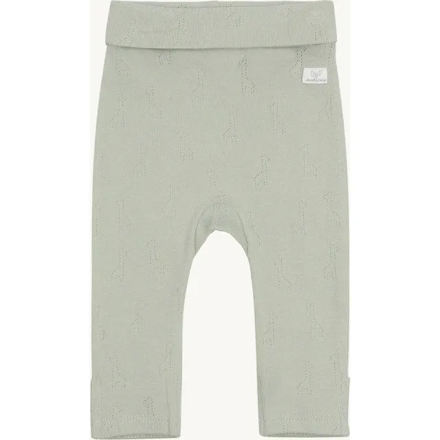 Hust & Claire Las Pointelle leggings Green Sage øko