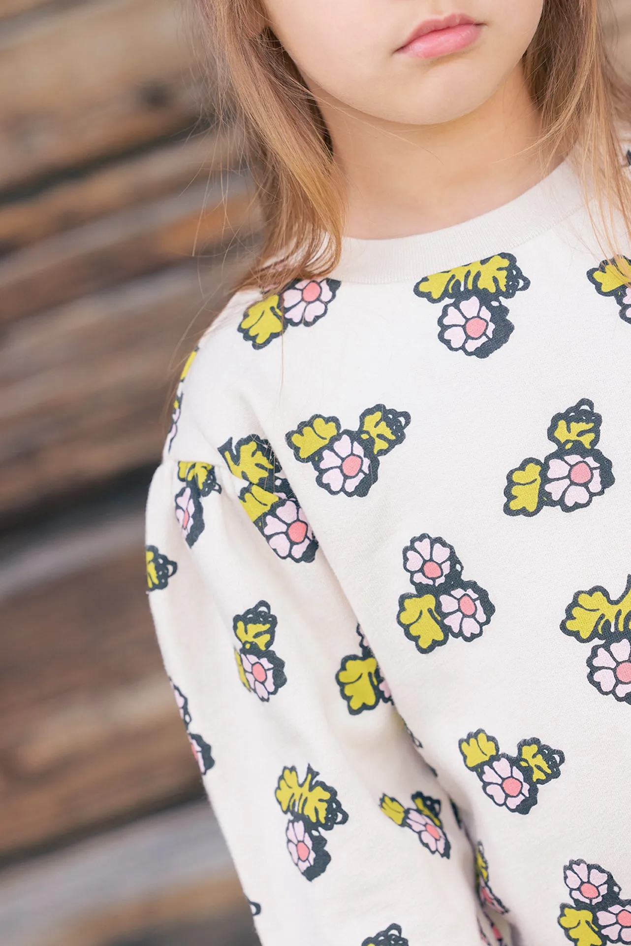 Bonton Marine Fleur Faroe sweat kjole ecru