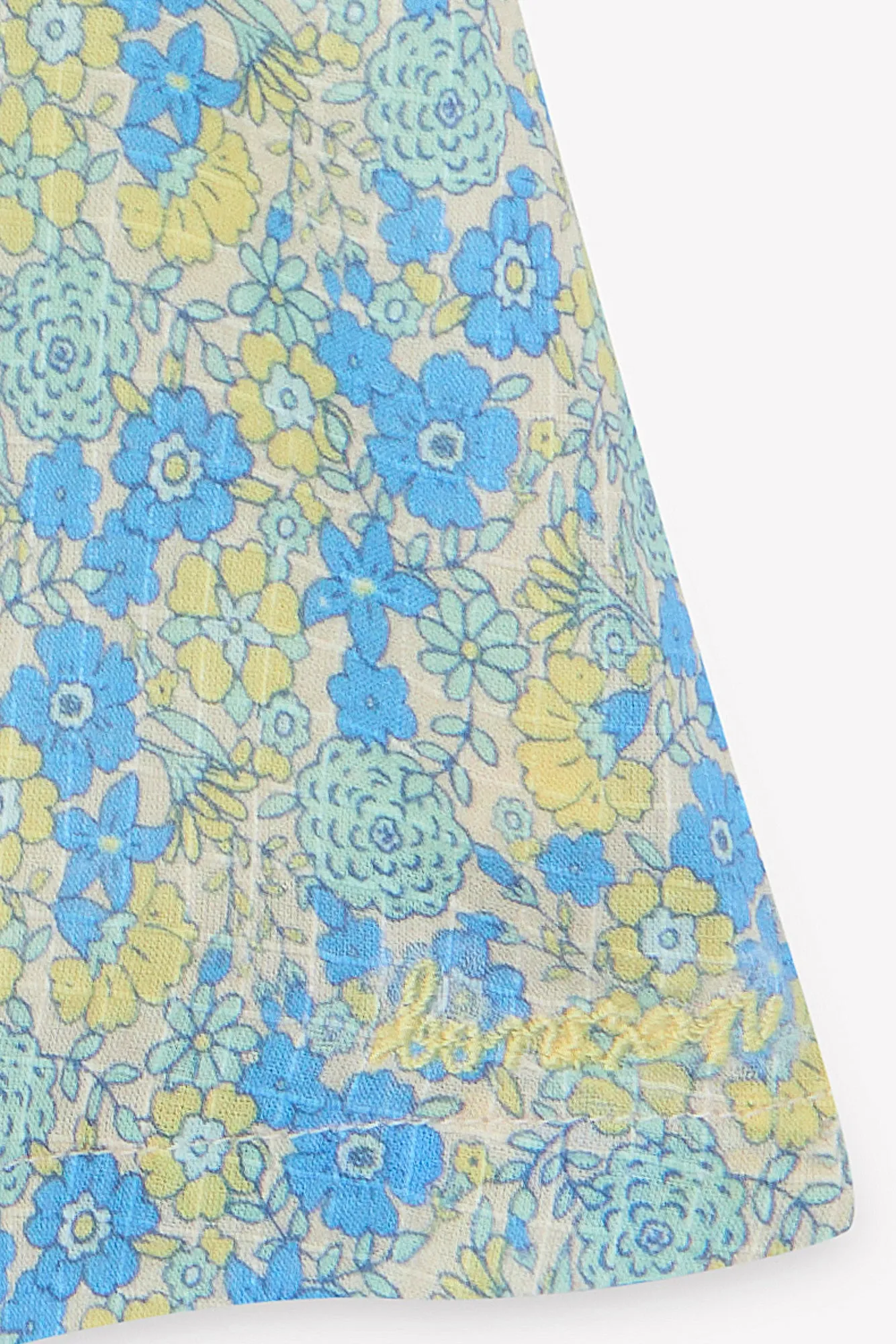Bonton Noisette Fleur Vintage kjole blå blomstret