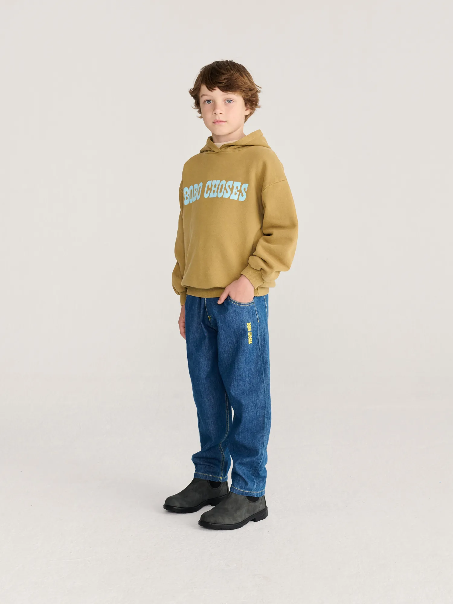 Bobo Choses Taxi Saurus Tag denimbukser midnight blue 2-3Y