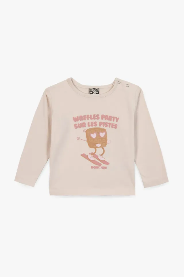 Bonton Taxi Waffles T-shirt baby ecru bomuld