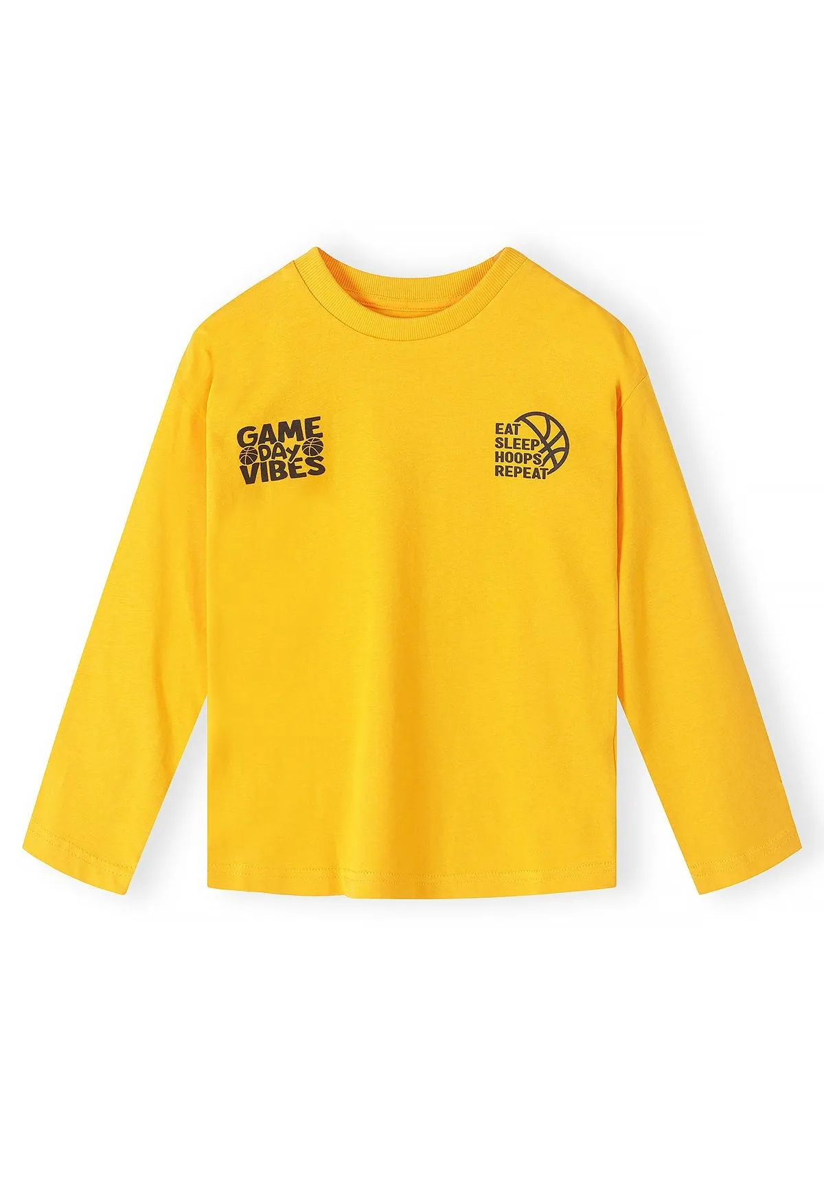 Minoti 45603 langærmet t-shirt 5-pak basketball bomuld
