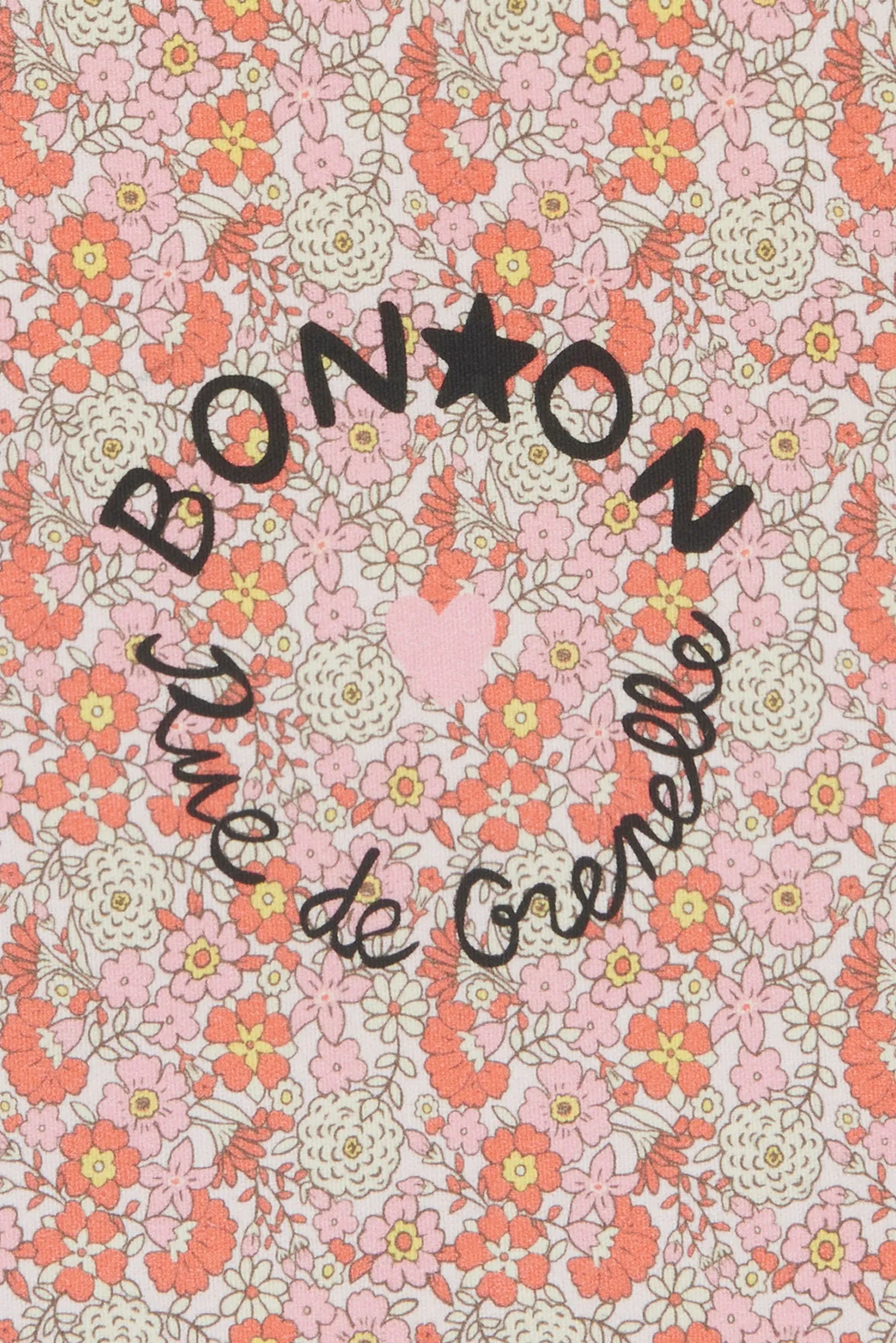 Bonton Beth shopper stor bomuld rosa blomst