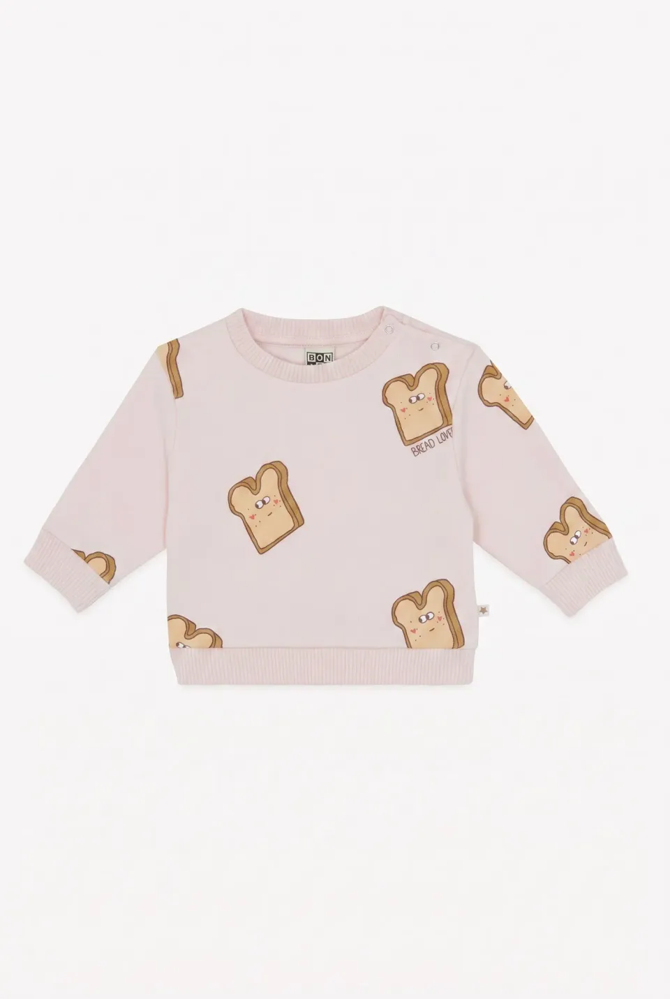 Bonton Smily Bread sweatshirt brødprint baby bomuld