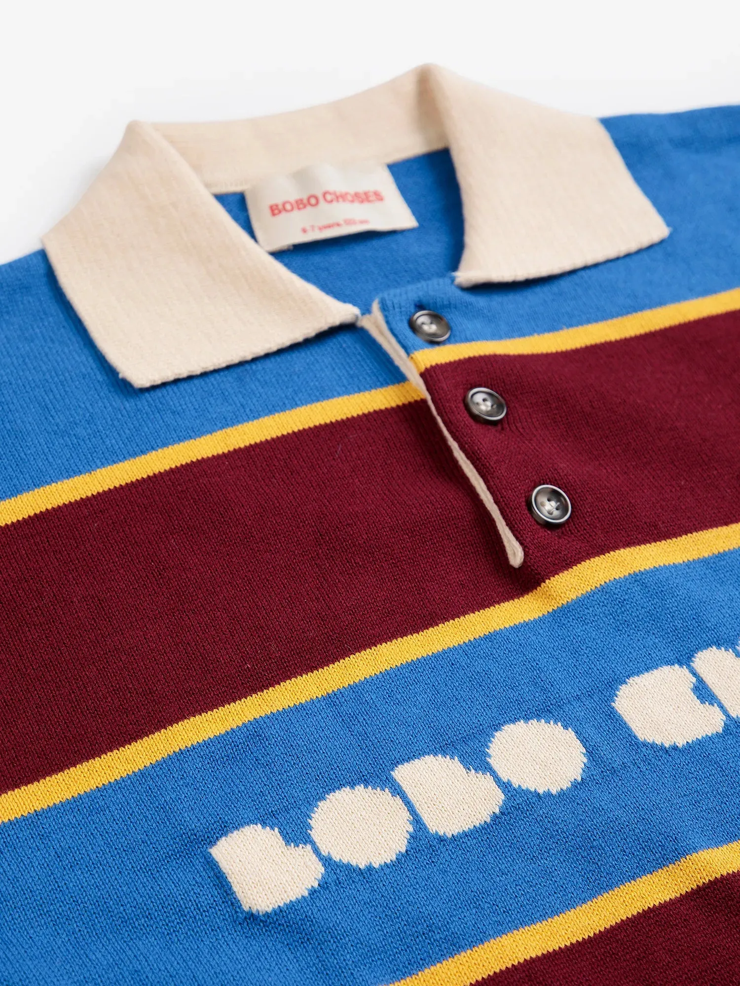 Bobo Choses Bolder polo sweater multicolor strik