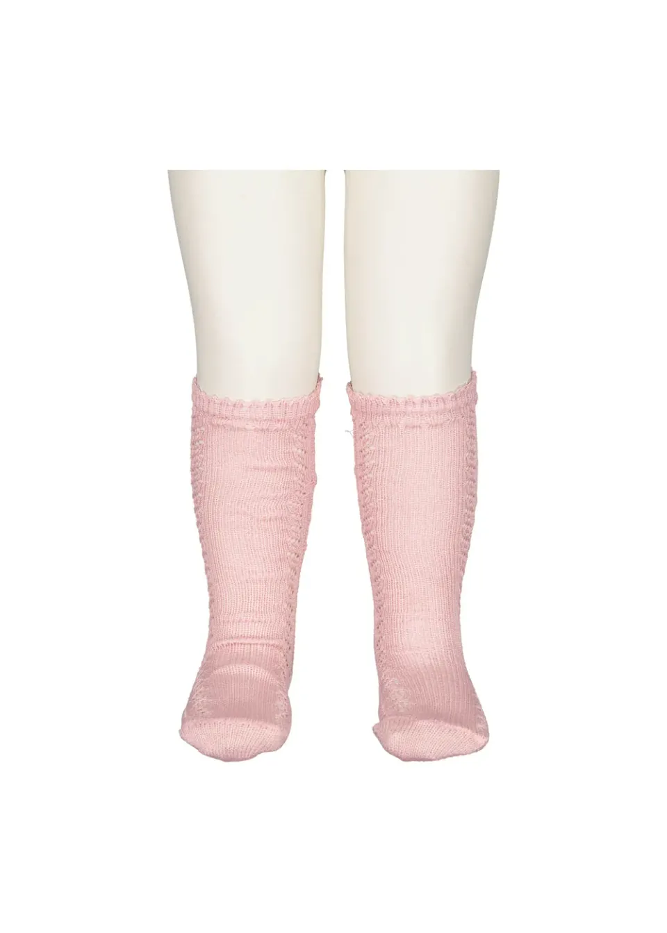MarMar Knee Socks Pointelle knæstrømper faded rose hulmønster