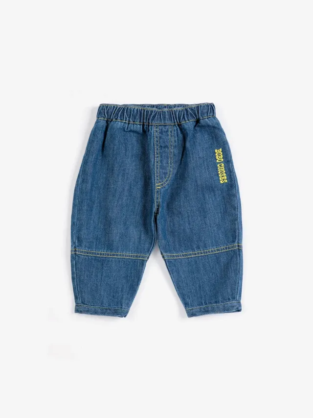 Bobo Choses Taxi Saurus Tag denimbukser midnatsblå baby
