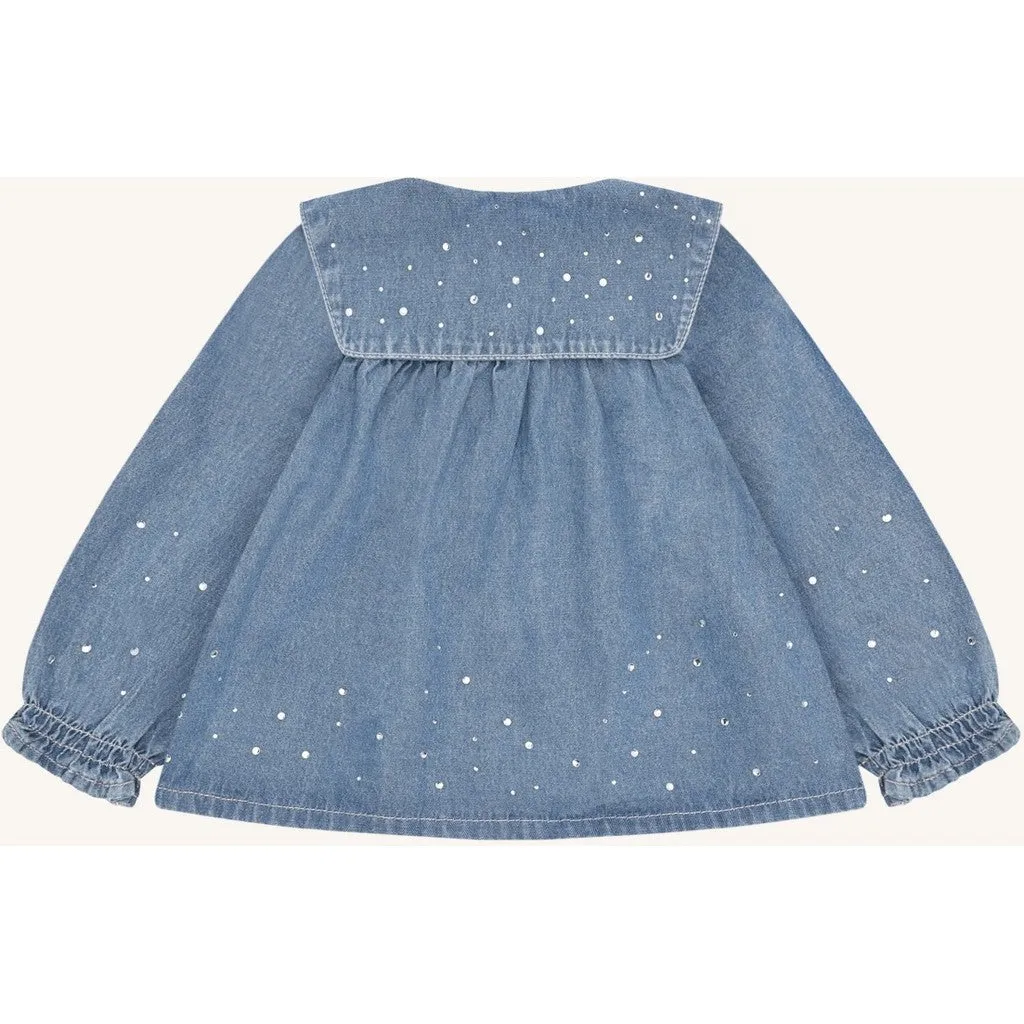 Hust & Claire HCKaroline kjole Blue Denim bomuld