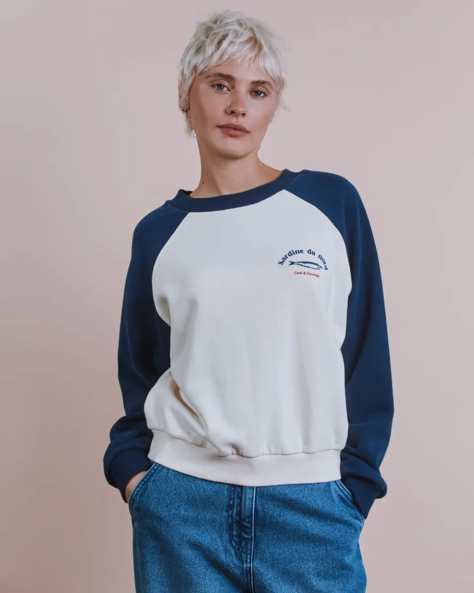 Emile et Ida Elina sweatshirt sardiner marine