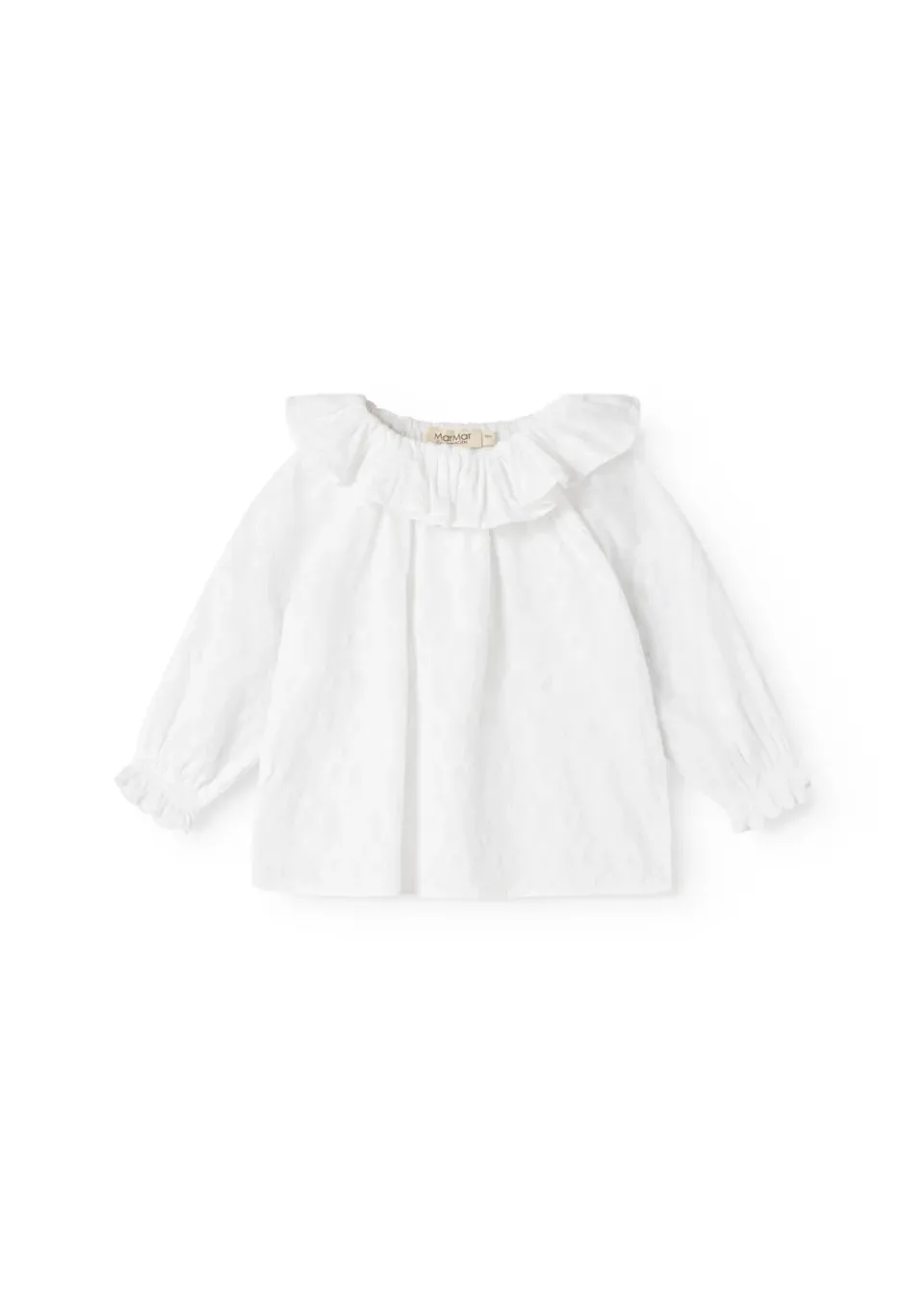MarMar Tia Bluse White sløjfejacquard