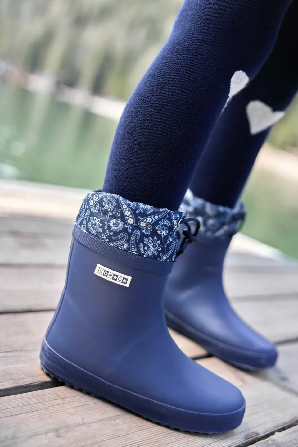 Bonton Ploc Bleu gummistøvler bandana str 24-34