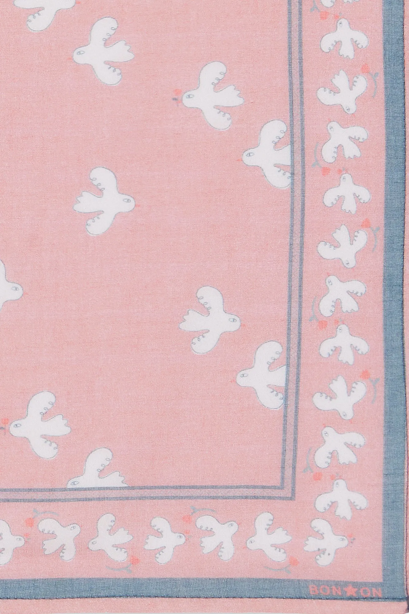 Bonton Little Birdy tørklæde rosa bomuld