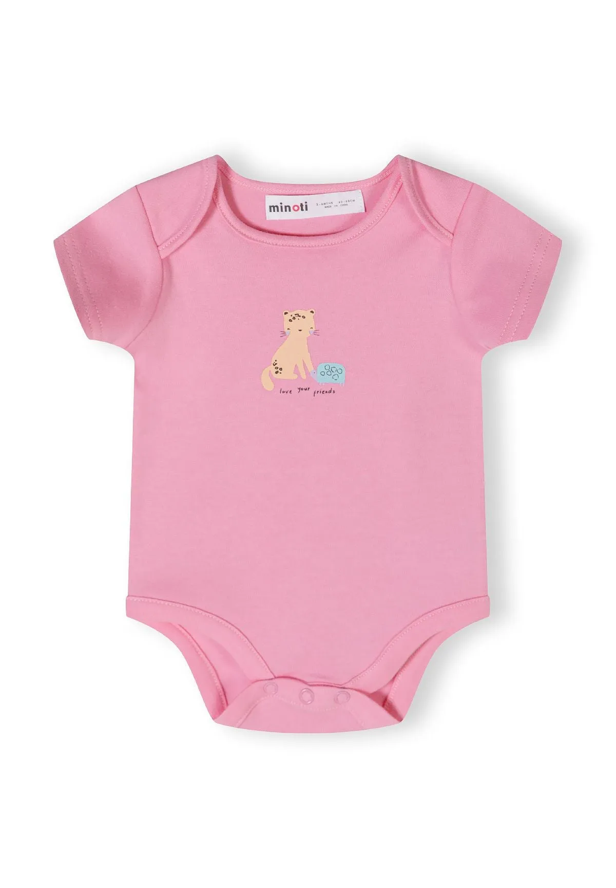Minoti 42025 body animalprint 2-pak rosa baby pige