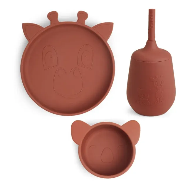 nuuroo Dian servicesæt 3-pak Mahogany silikone