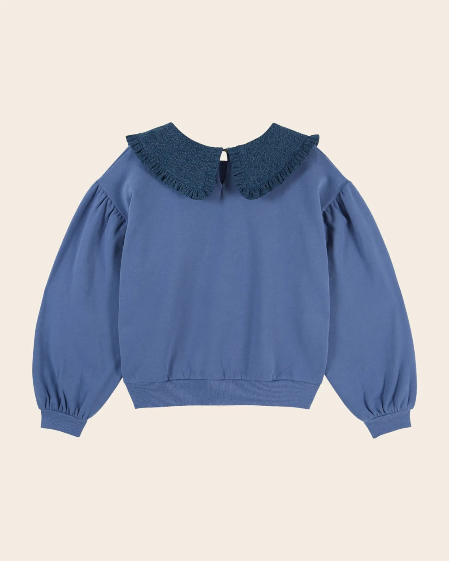 Emile et Ida Grand col sweatshirt blå flæsekrave