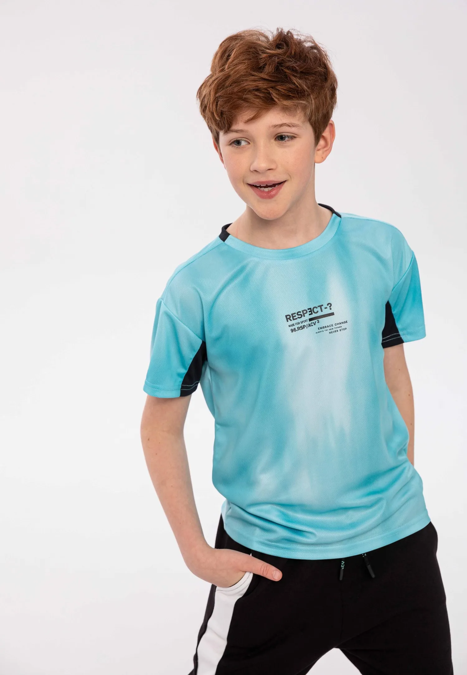 Minoti 38341 t-shirt mint mesh til drenge