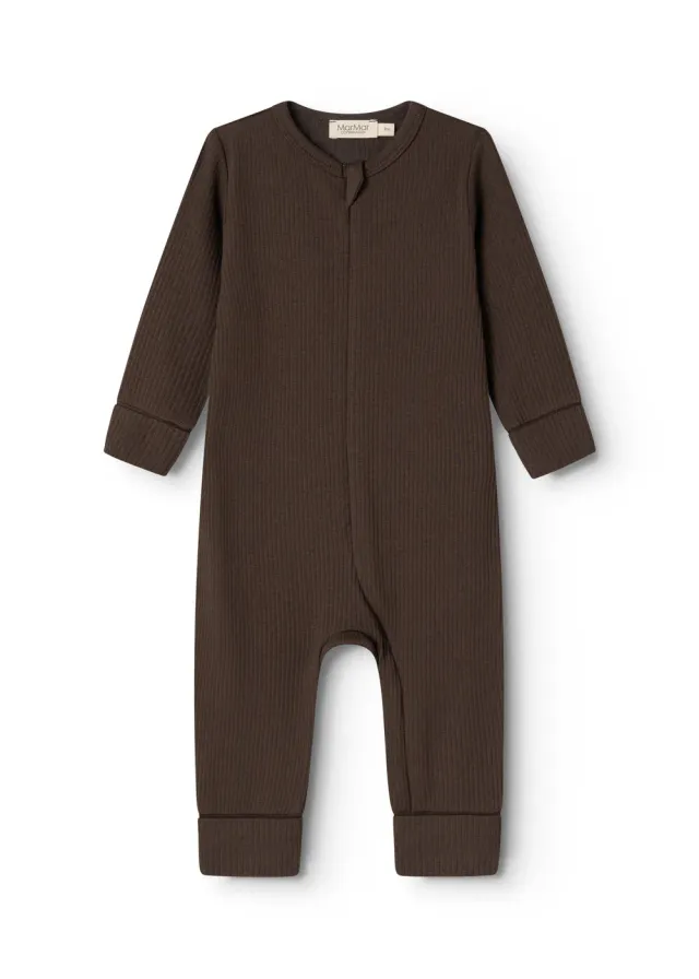 MarMar Rompy Zip heldragt Dark Roast modal baby