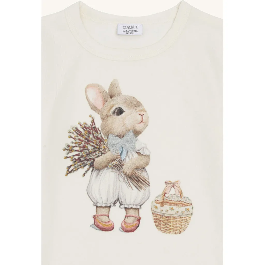 Hust & Claire Alma Sweet Bunny langærmet t-shirt Sugar
