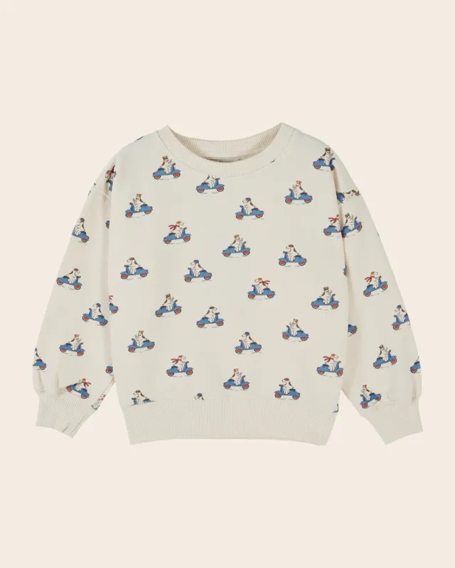 Emile et Ida Grand Dog sweatshirt ecru børn