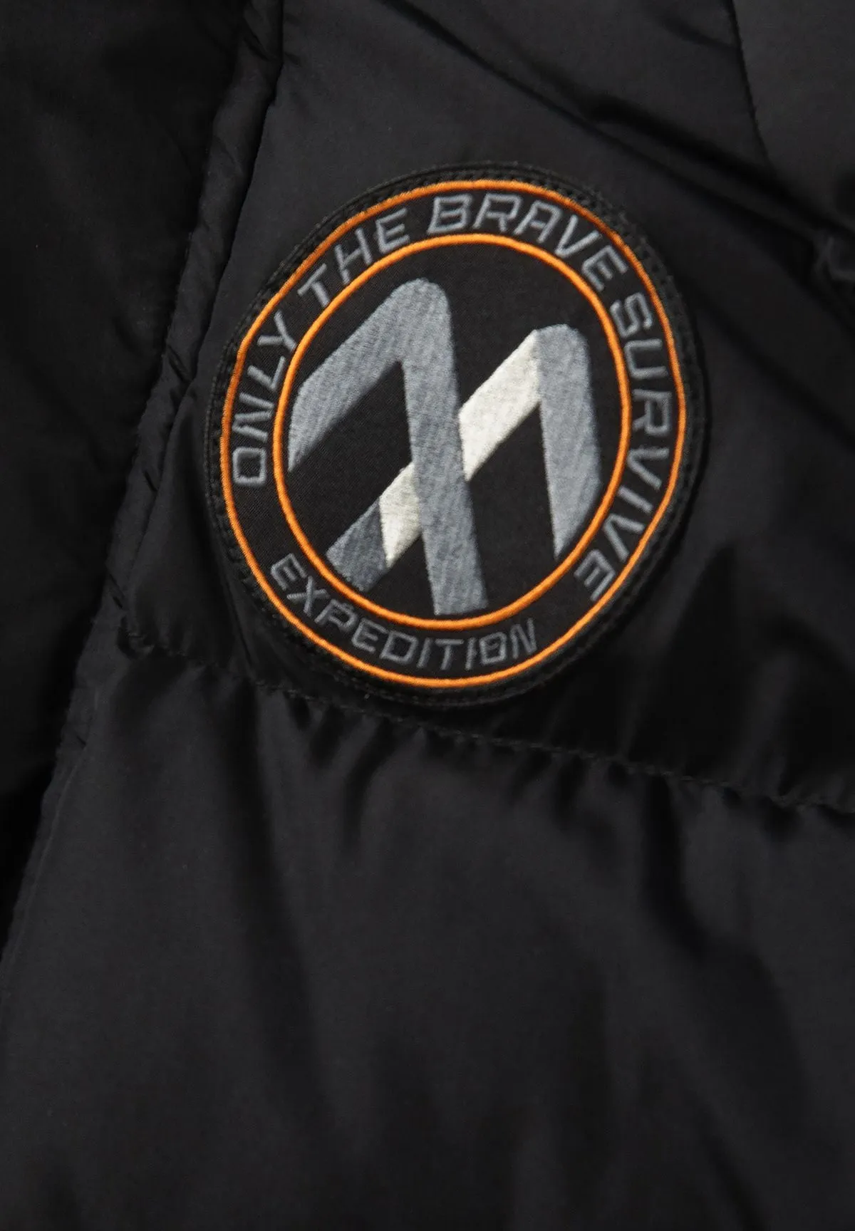Minoti 45222 parka sort med hætte til drenge