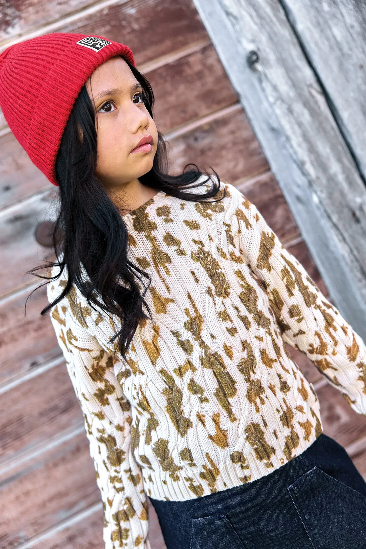 Bonton Myrtille Red Flag hue rib rød