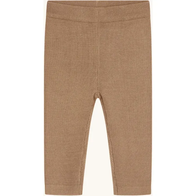 Hust & Claire Lui Knit Rib leggings Warm Sand bambus