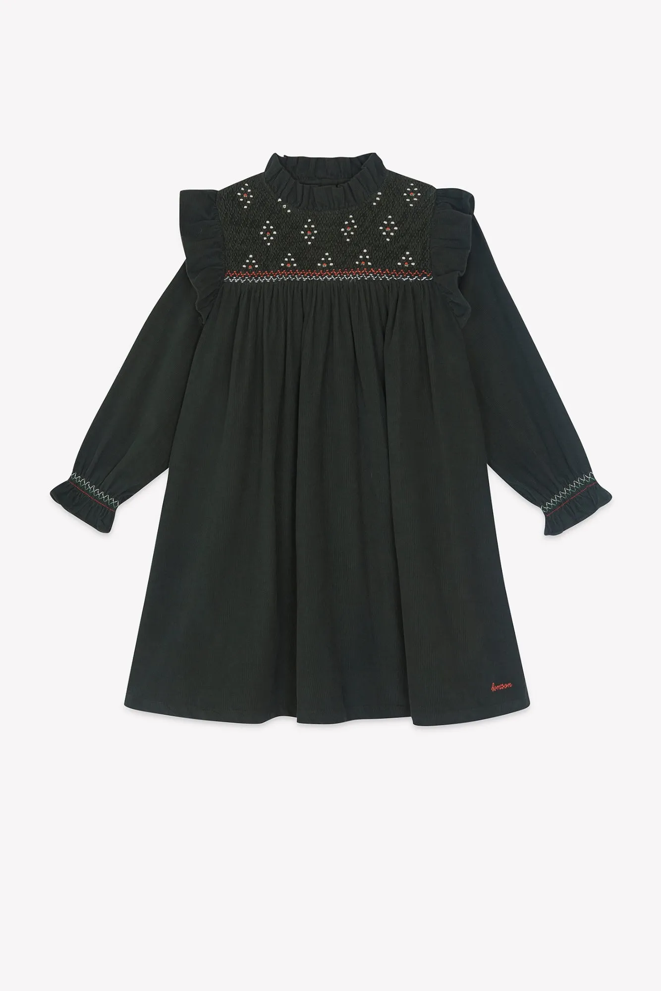 Bonton Babouchka kjole sort broderi