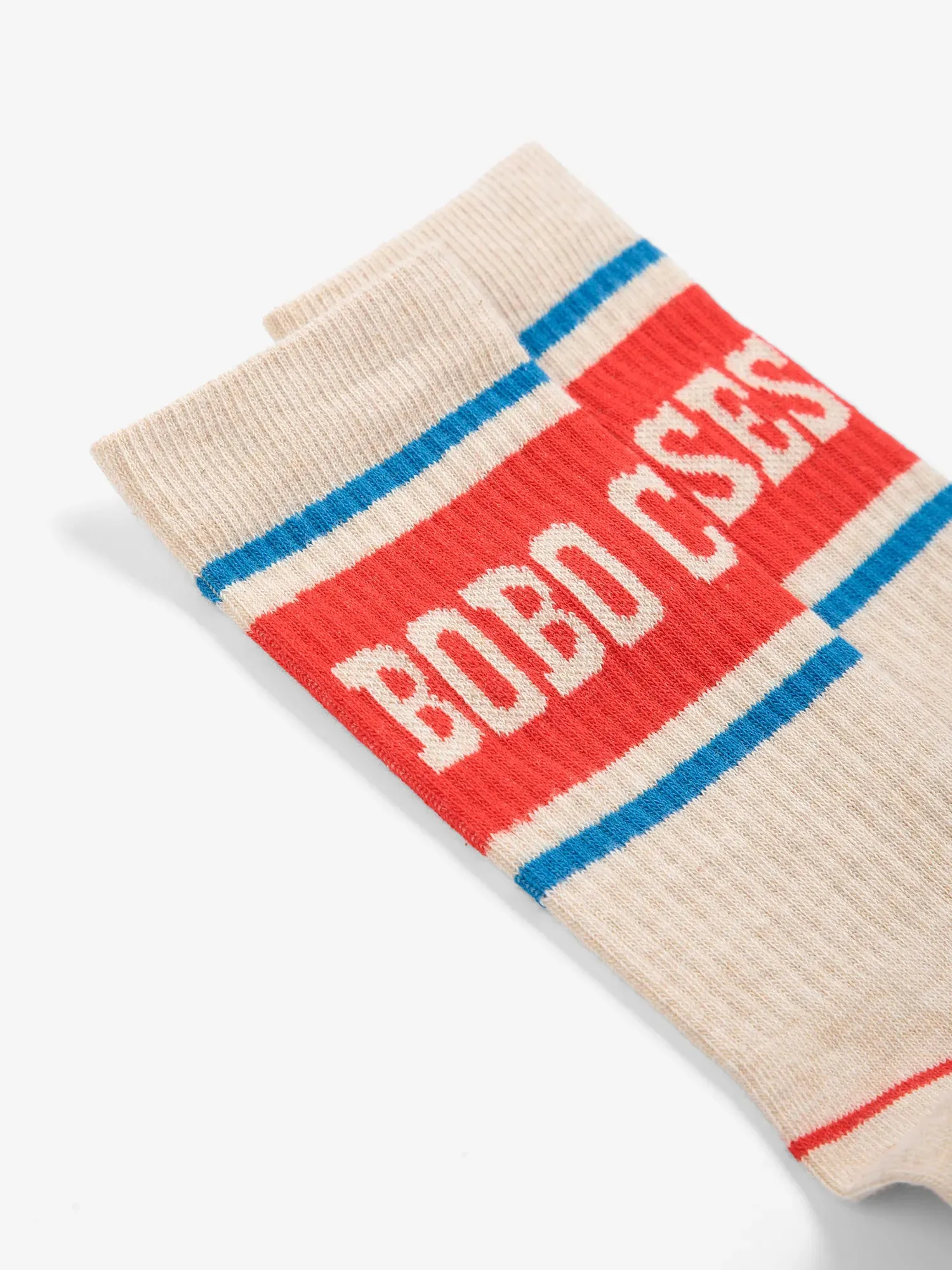 Bobo Choses Pop lange sokker beige økologisk bomuld