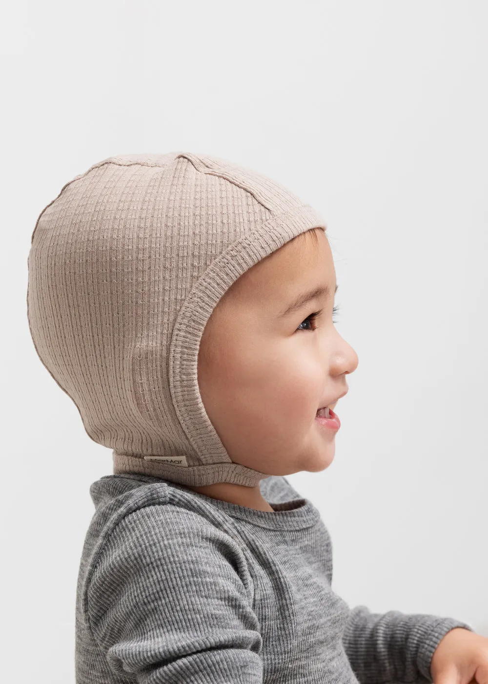 MarMar Hoody babyhjelm Soft Beige modal