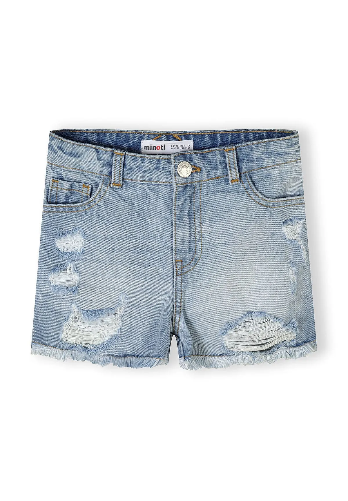 Minoti 44937 denimshorts 2-pak sort stræk