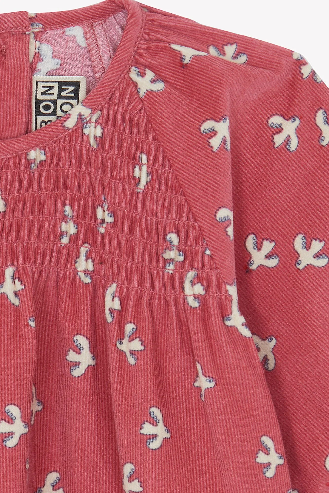 Bonton Mathilde Little Birdy bluse rosa bomuld