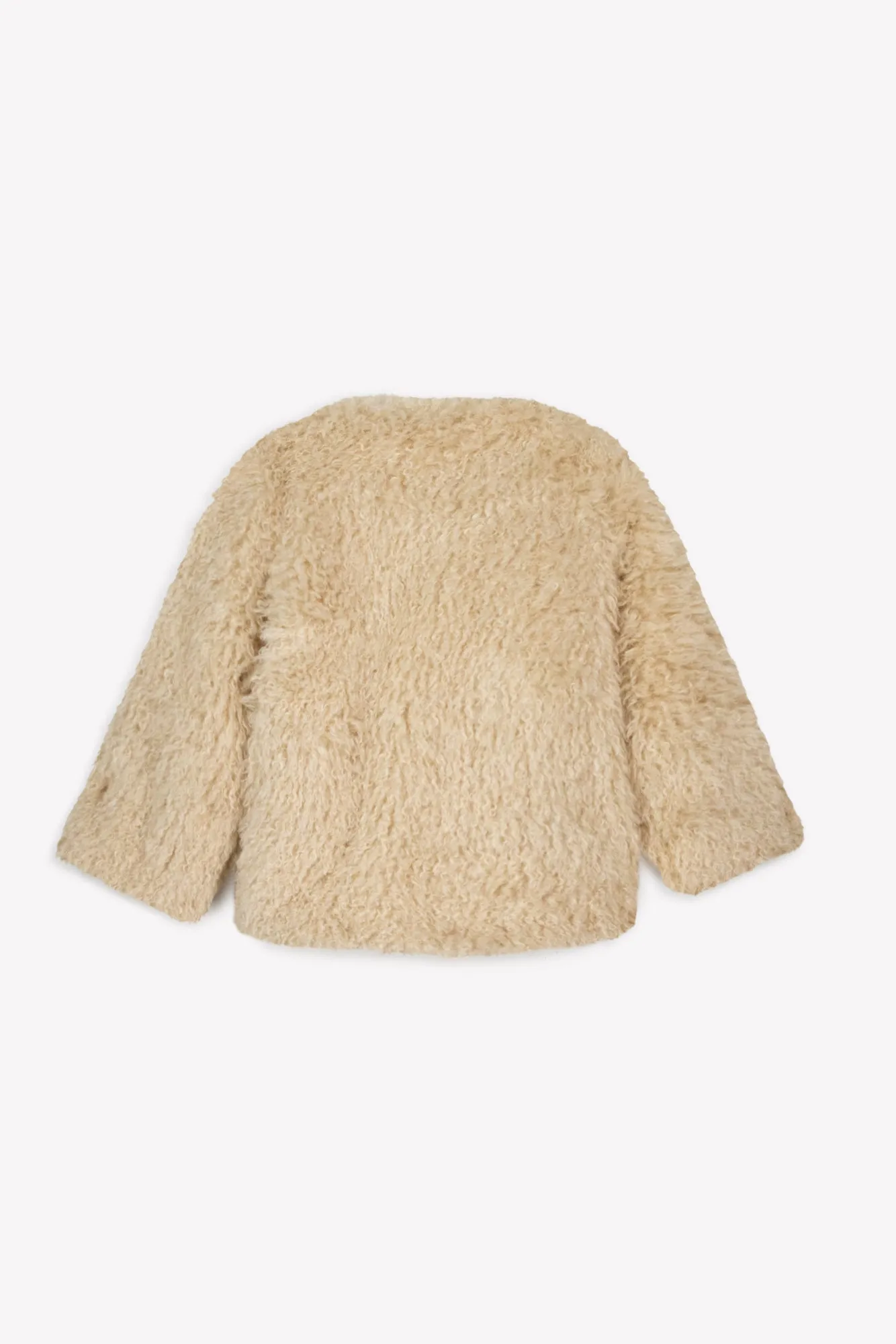 Bonton Pipa frakke milk sherpa kort rund hals
