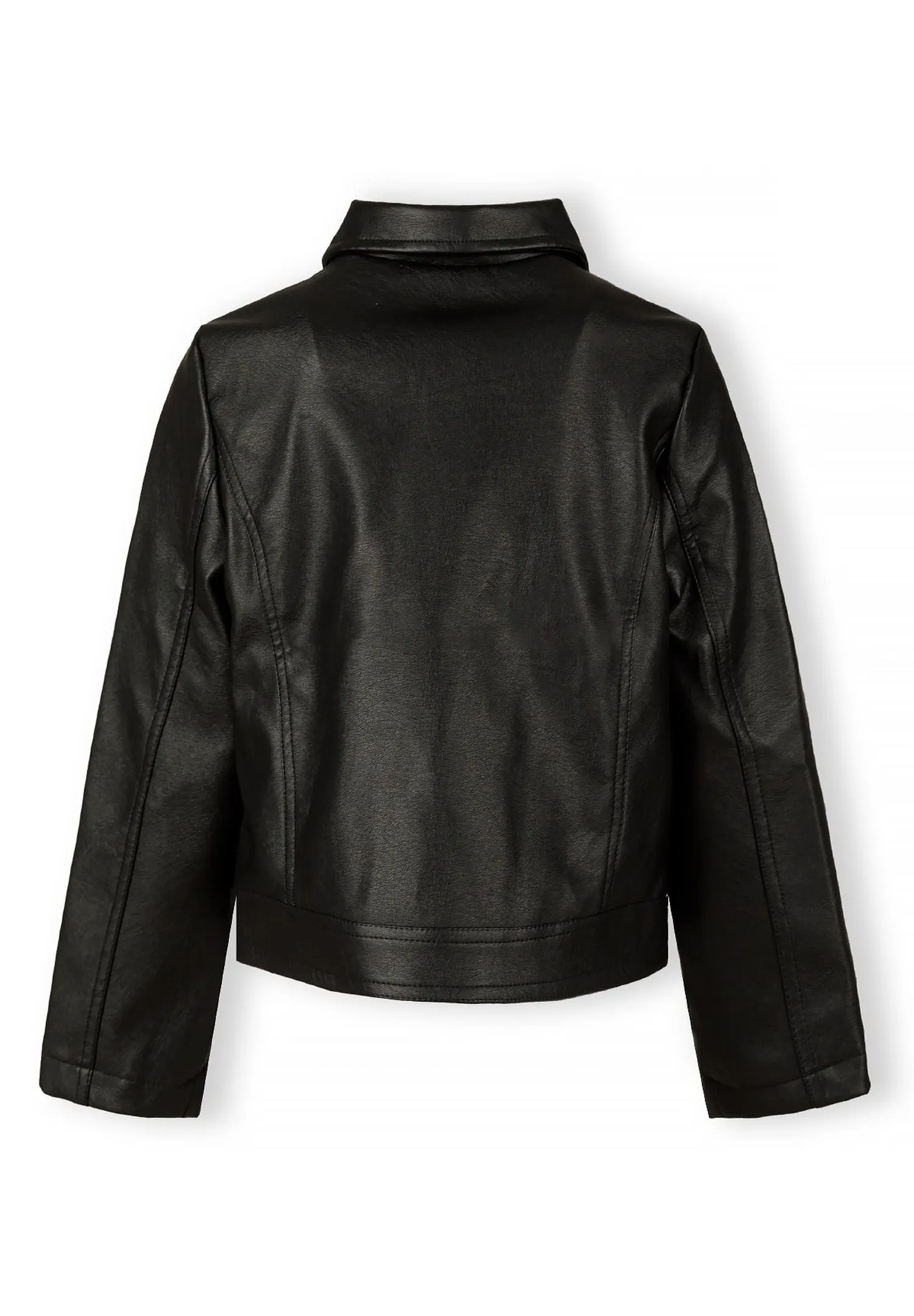 Minoti 43211 bikerjakke sort kunstlæder
