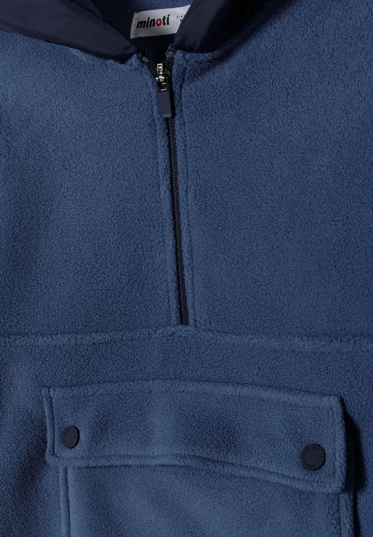 Minoti 41220 hoodie mørkeblå microfleece