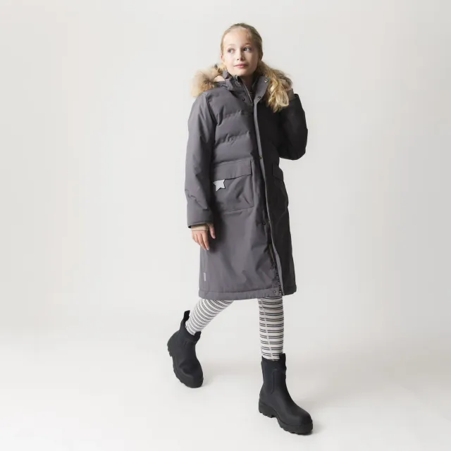 MINI A TURE Matvencasia vinterjakke Plum kitten pels