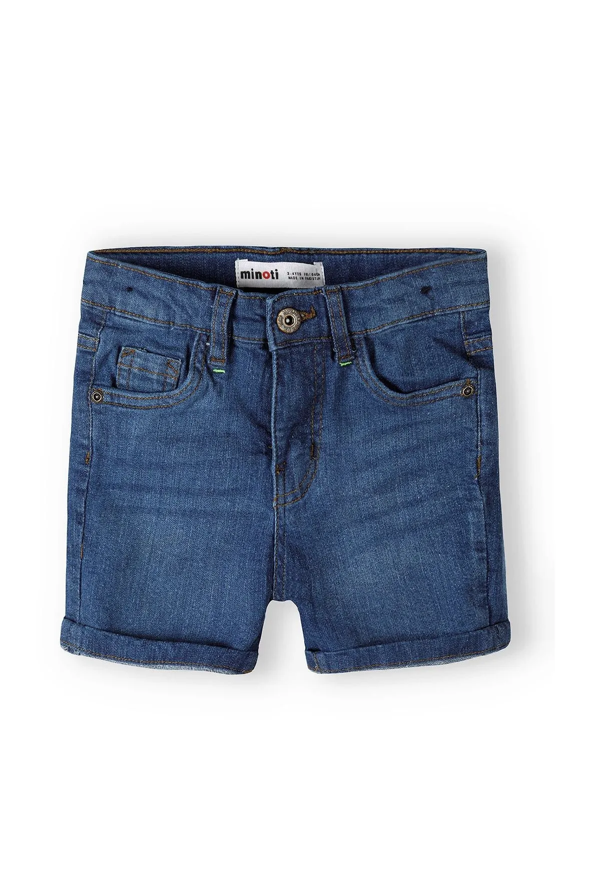 Minoti 38493 denimshorts mørkeblå stretch