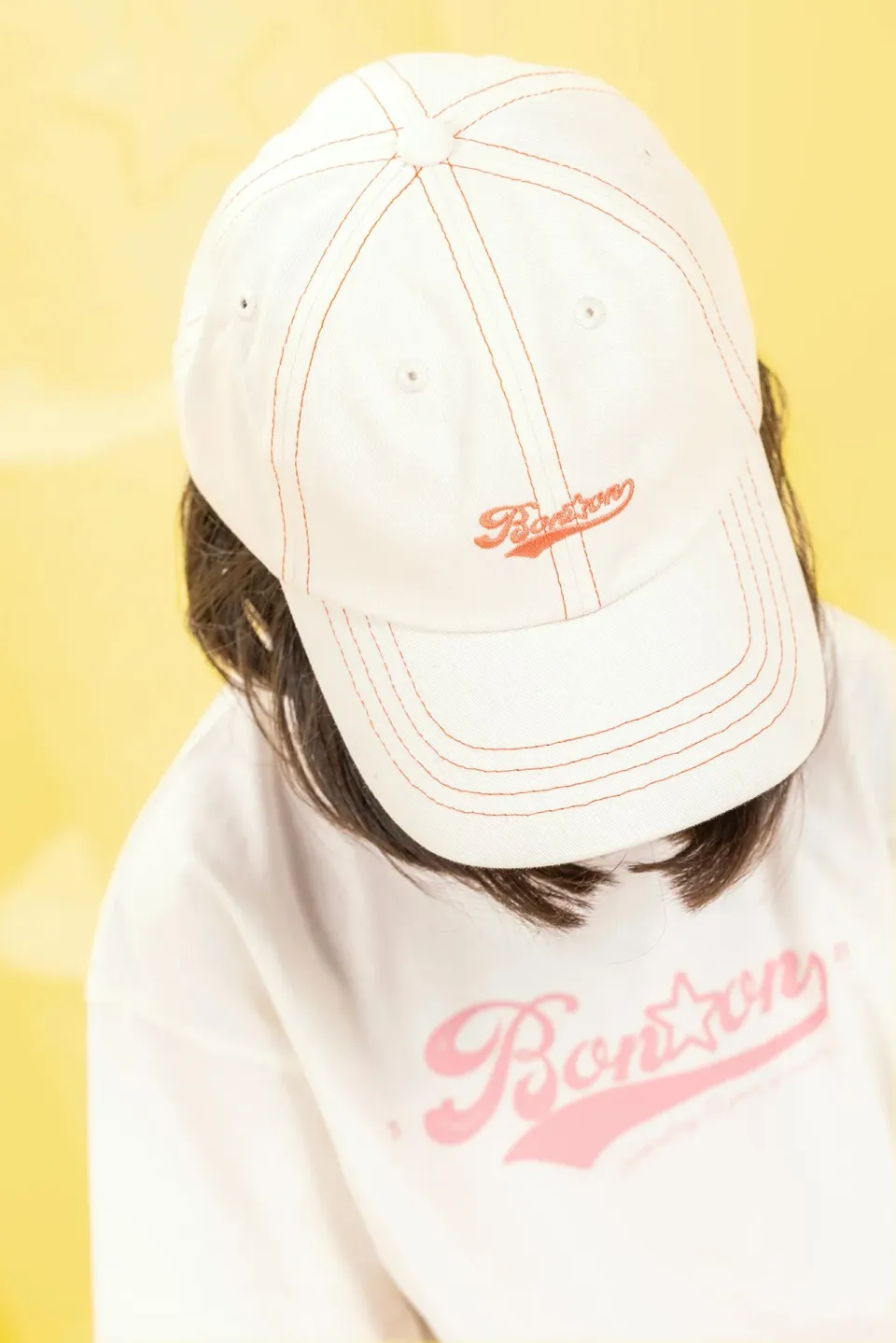 Bonton Signature kasket ecru rosa