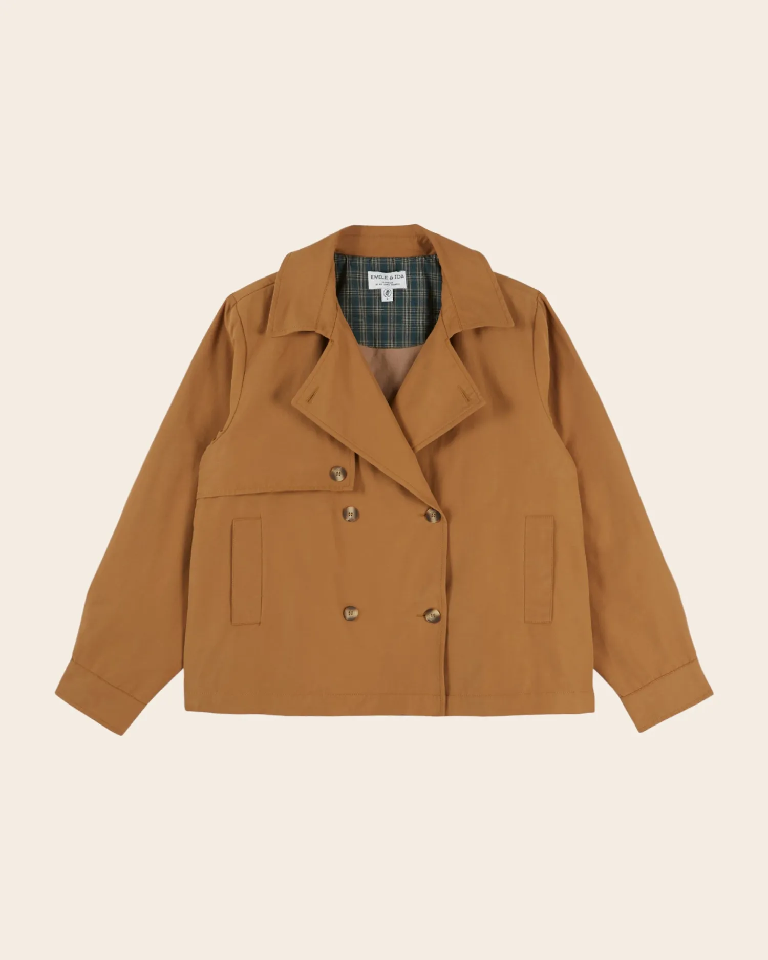 Emile et Ida Eric trenchcoat camel bindekrave