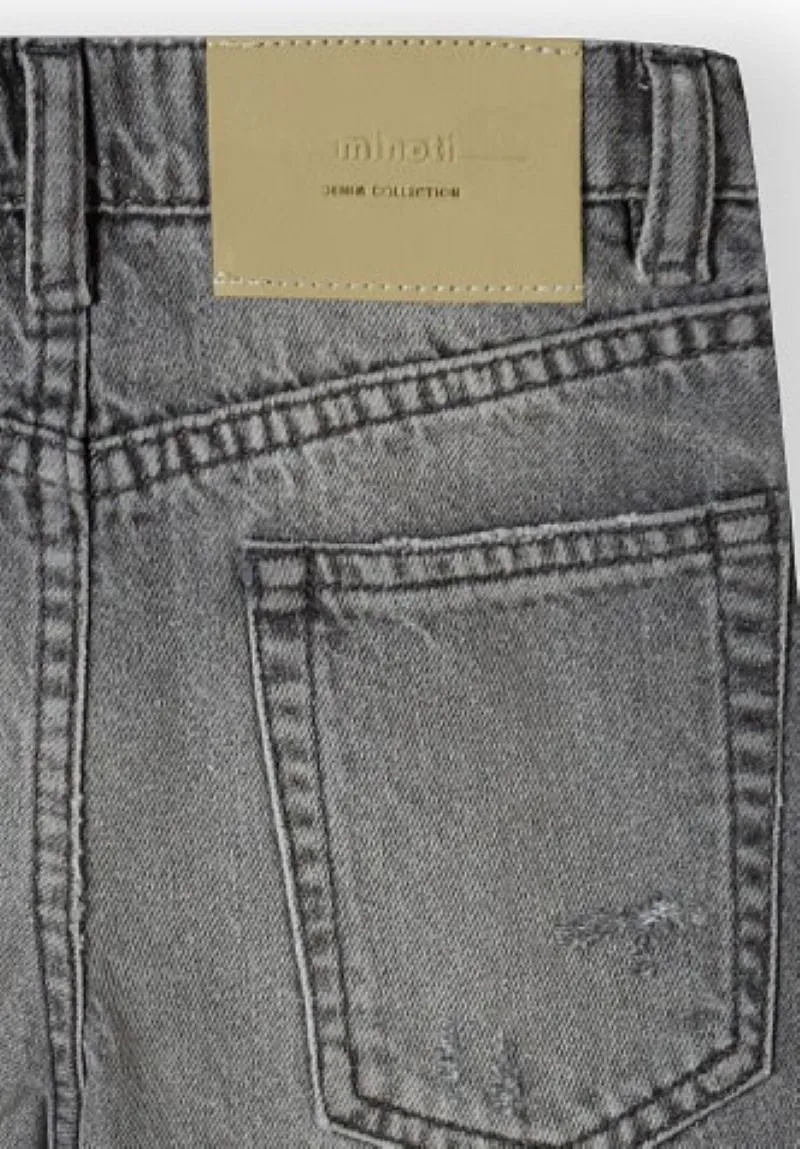 Minoti 43835 jeans grå used-look til drenge