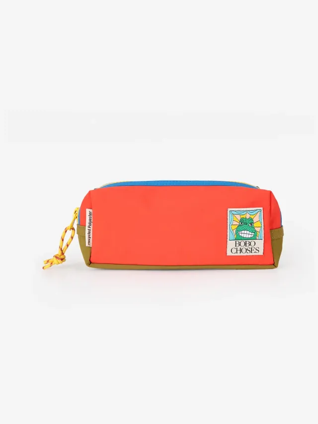 Bobo Choses Beast color block pencil case penalhus rød