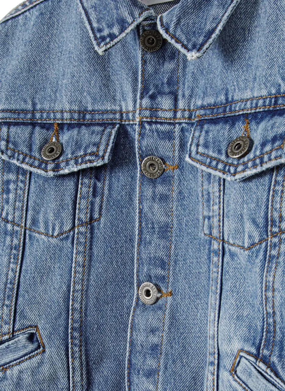 Minoti 42367 denimjakke blå til drenge bomuld