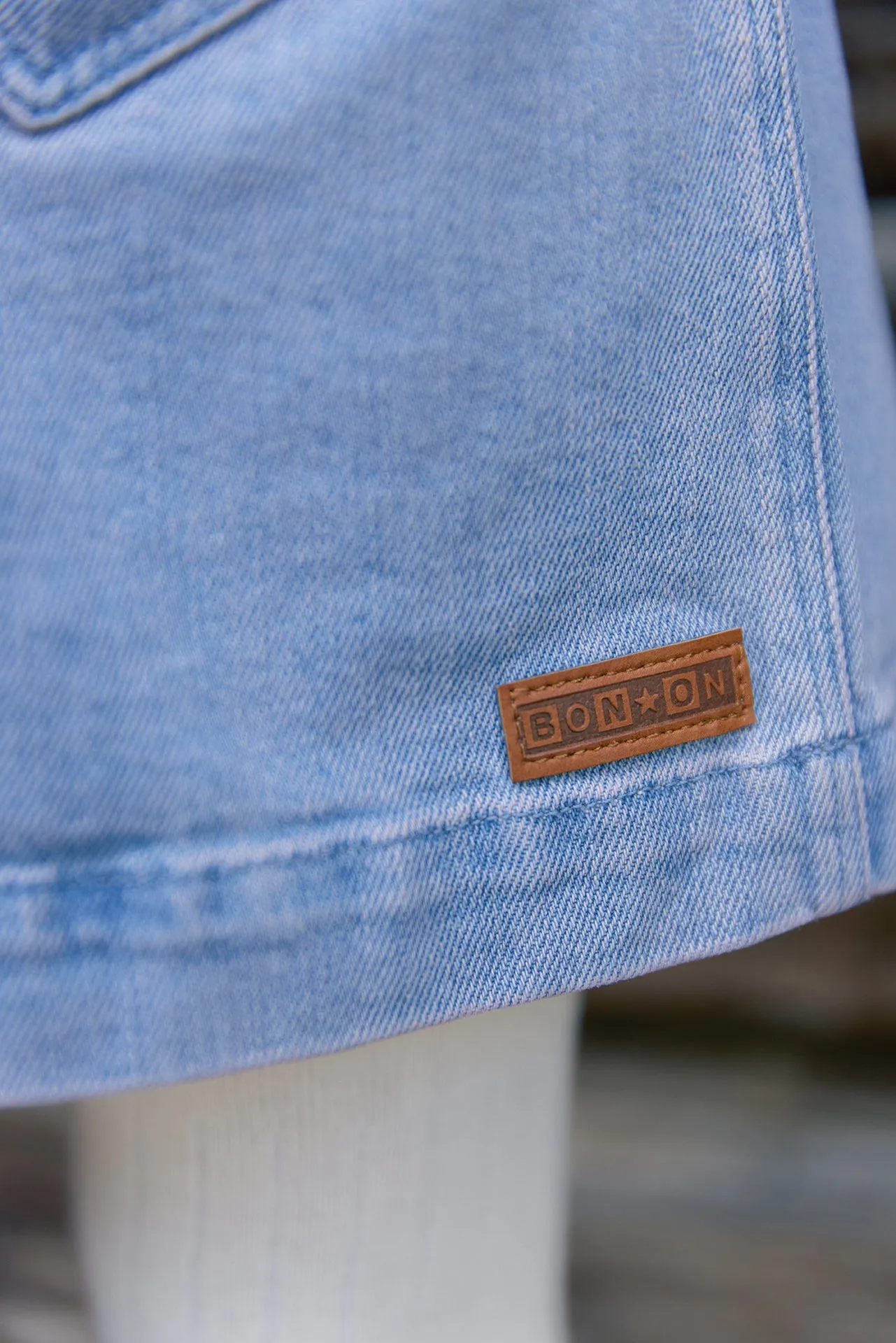 Bonton Douchka nederdel bleget denim hjerter