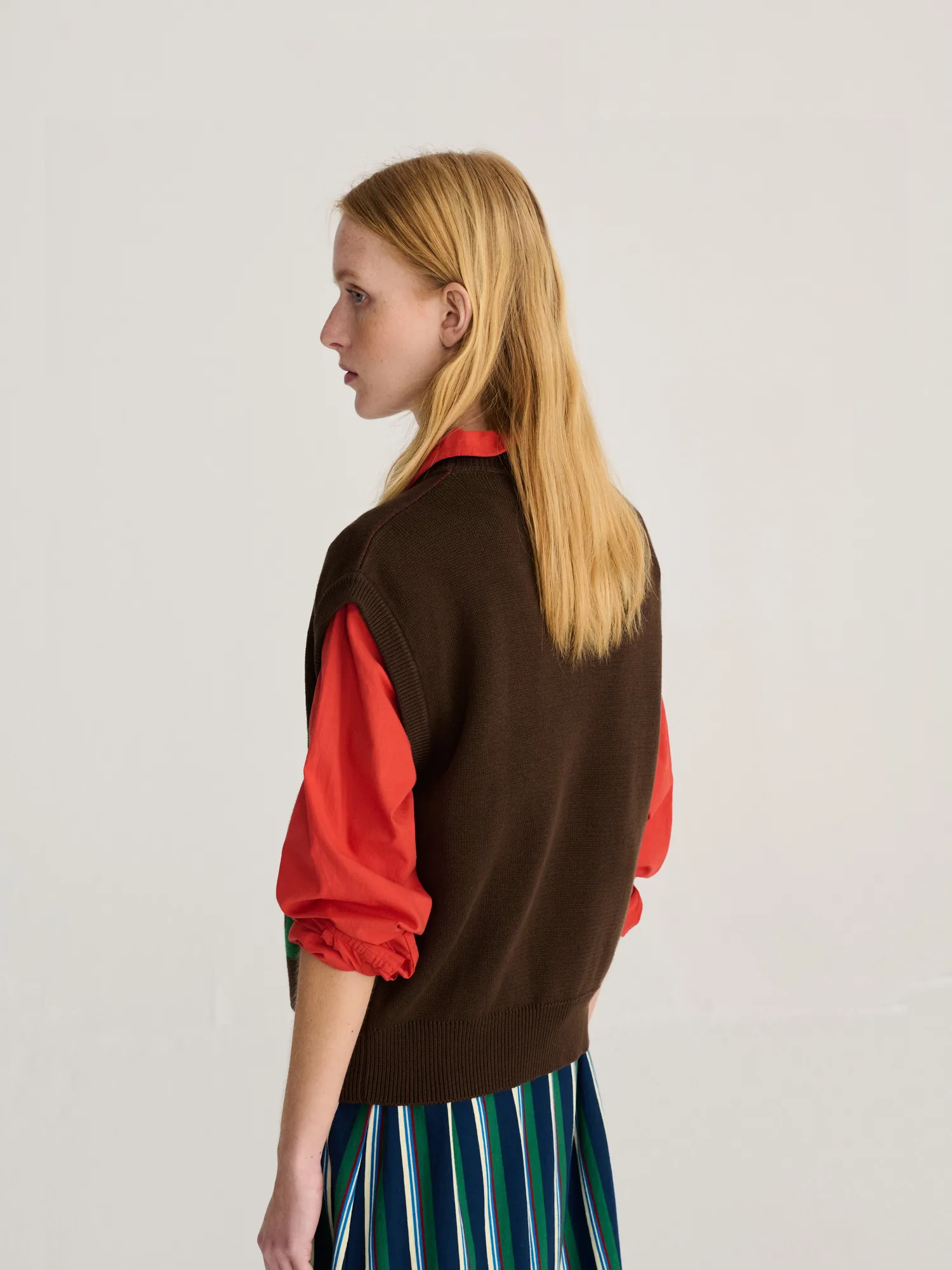 Bobo Choses Plant Seal strikvest XS mørkebrun bomuld