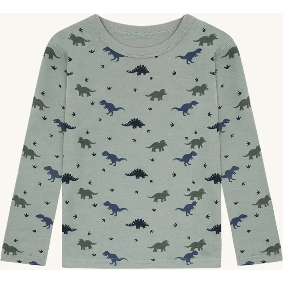 Hust & Claire Abba Dino bluse Slate Green uld